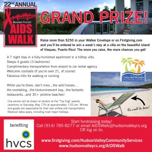 Grand Prize information for the 2014 Hudson Valley AIDS Walk